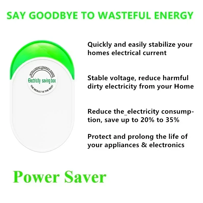 2025 Power Saver Energy Savers Electricity Saving Box Stable Voltage Device EU/US Plug 90-250V for Home Office Factory