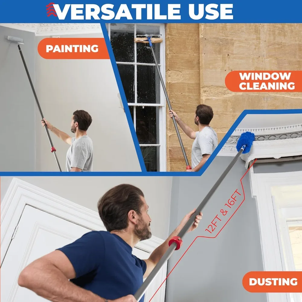 توصيل مجاني - عمود حمام سباحة تلسكوبي عالي التحمل بطول 16 قدم من ProTuff - بديل غير مشروط مدى الحياة - فوري وموثوق