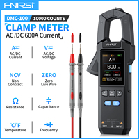 FNIRSI DMC-100 Clamp Meter 10000 Counts TRMS AC/DC Current Amperemeter Clamp 600A Digital Multimeter USB Charge Electrician Tool