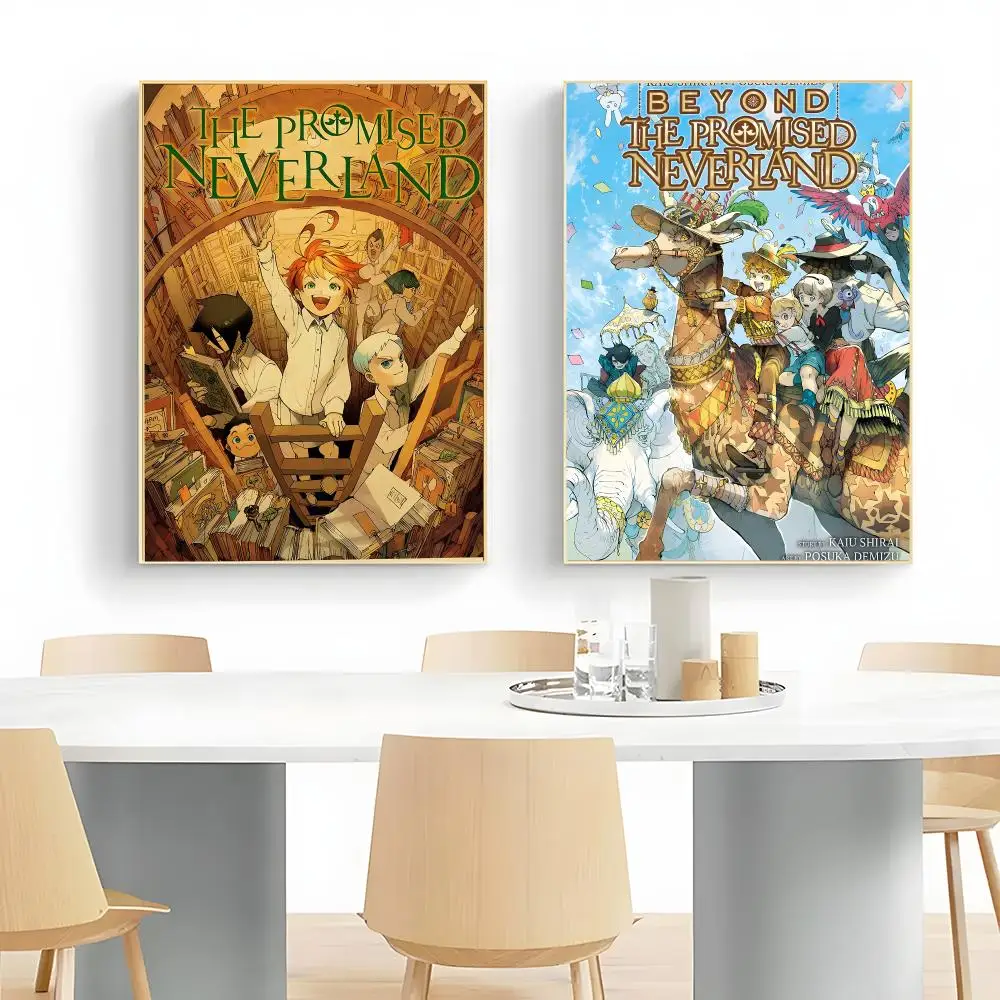 Suspense Anime T-The Promised Neverland Poster Wall Art Print Decorative Mural Home Decor Gift Unframed