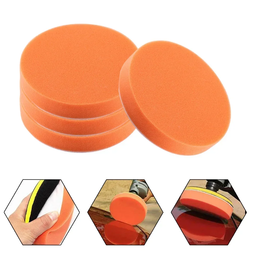 4 pçs 4 polegada 100mm almofada de polimento esponja plana almofadas de cera esponja almofada de polimento para polidor de carro beleza depilação