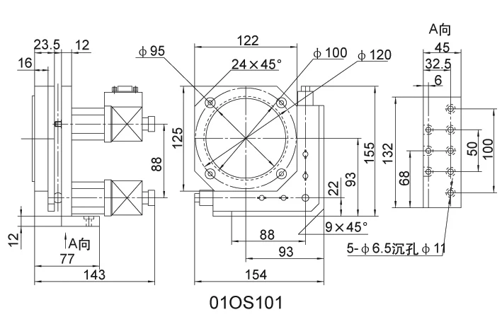 01OS101 Motorizowany uchwyt optyczny