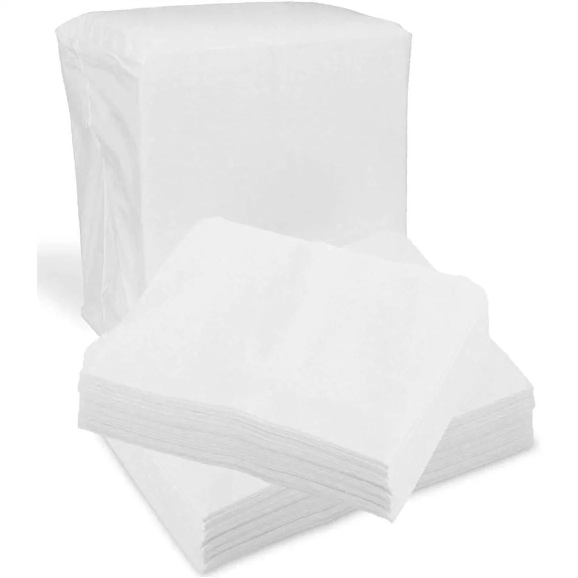 Disposable Dry Wipes 100 Pack - Ultra Soft Non-Moistened Cleansing Cloths for Adults Baby Care and Makeup Removal - 9.5x13.5