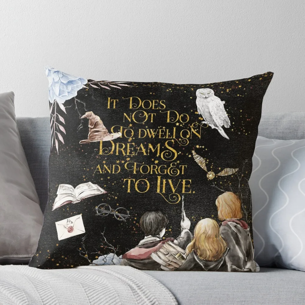 

To Dwell on Dreams Throw Pillow Cushions Home Decor anime girl