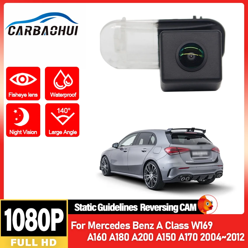 

Камера заднего вида с объективом «рыбий глаз» CCD HD для Mercedes Benz A Class W169 A160 A180 A200 A150 A170 2004~2012 Автомобильный монитор заднего вида