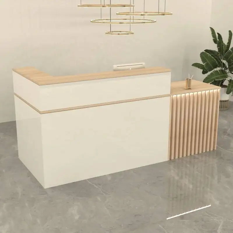 التجارية كبار الحديثة مكتب الاستقبال صالون بسيط فاخر منصة مشروبات فريدة من نوعها الاحترافية الاستقبال الأثاث التجاري