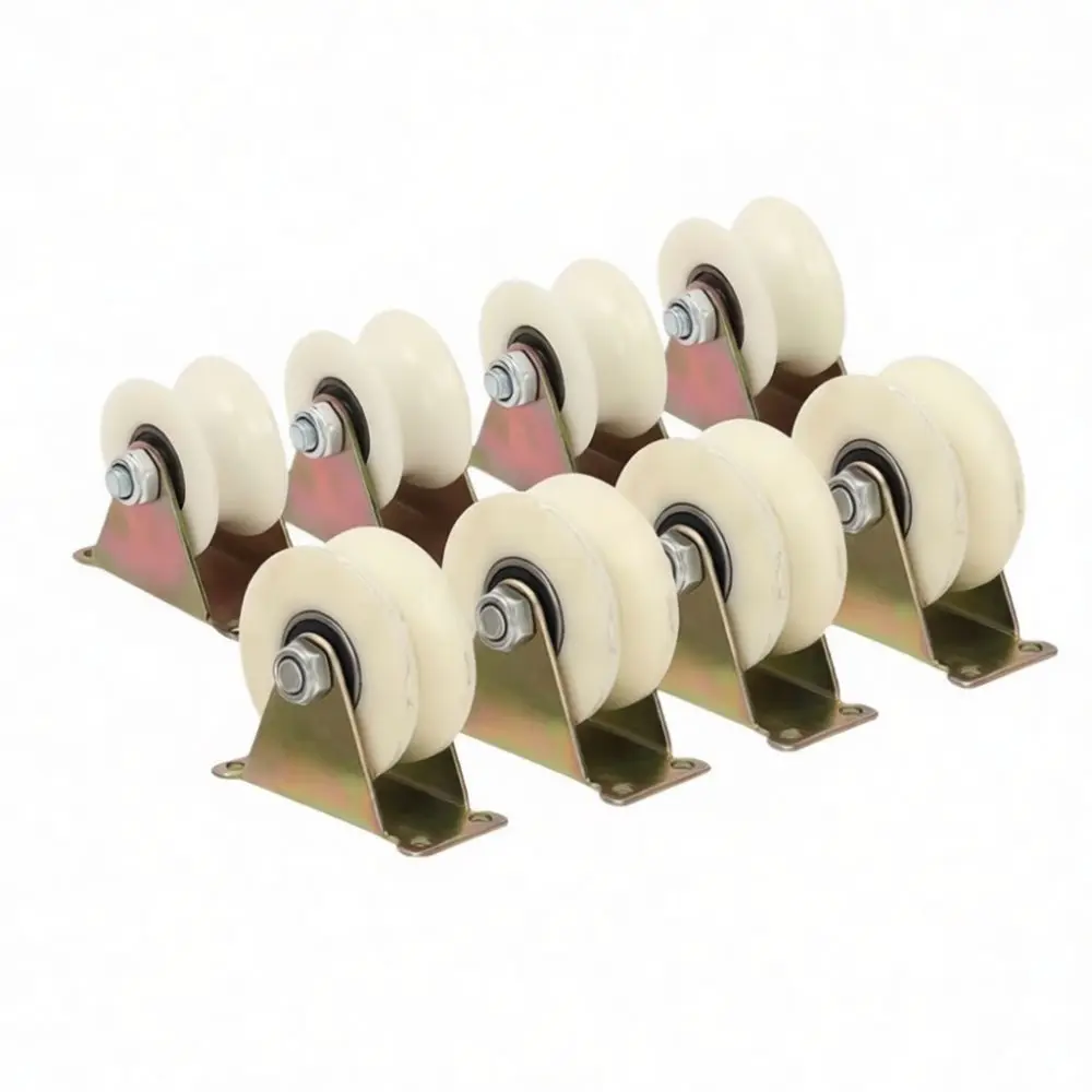 Silent Nylon Sliding Track Roller V Type U Groove Pulley Wear Resistant Gate Guide For For Fanglin Components