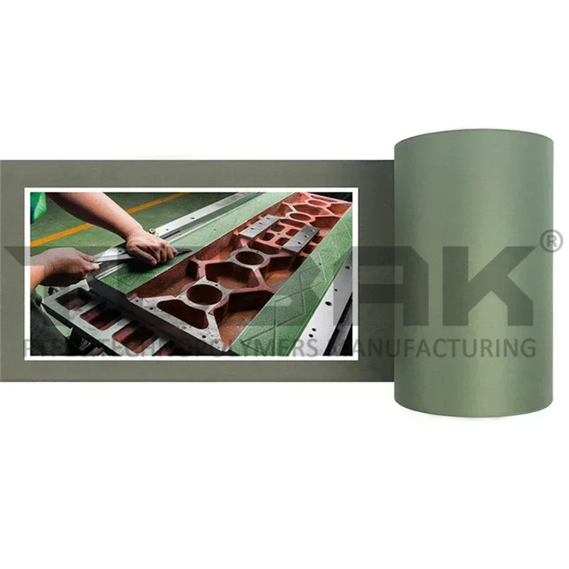 Green Trcite PTFE Guide Soft Belt Glue Sheet 0.5/0.8/1.2/1.5/2.0/2.5/3.2mm 1/32 1/16 1/8in for CNC Machine Slideway