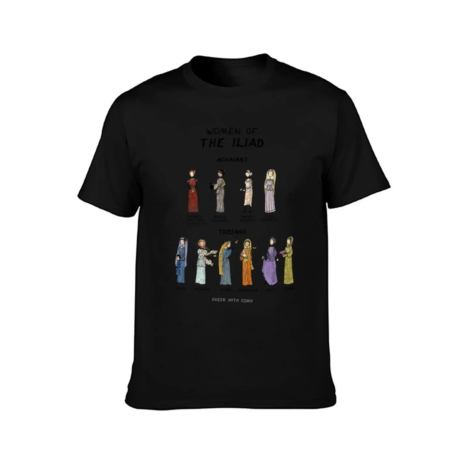 Women of the Iliad - technically correct version - Greek Myth Comix T-Shirt Casual Minimalist Short Sleeve Top