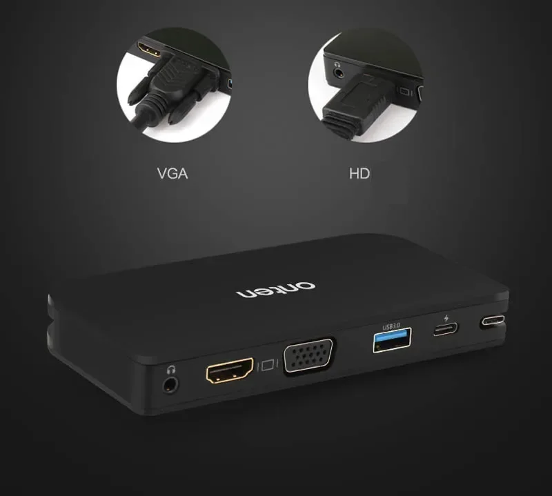 Imagem -04 - tipo c Dock Hub para Hdmi-compatível Vga Usb 3.0 u Disk Audio Video Converter Adapter Share Macbook Laptop pc para Projetor de tv