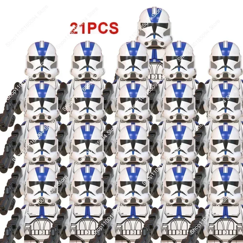 

Горячие игрушки Звездные войны, 21 шт., клони-солдат, строительные блоки, военный легион, WM2032, совместимые блоки, фигурки Cody Rex Brick Wars, игрушки