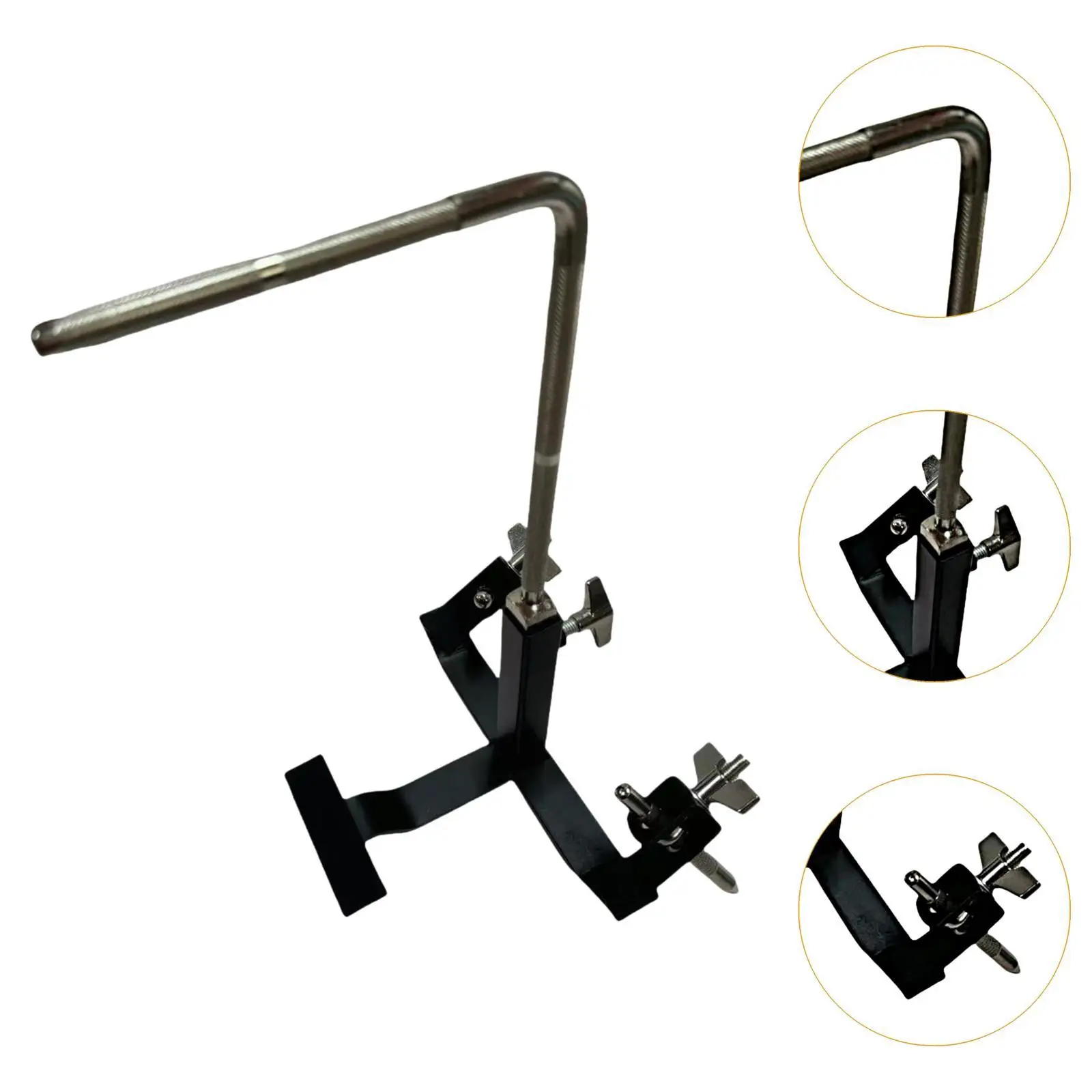 Percussiepedaalbevestiging, koebelklem, metalen percussiehouder, drumpedaalbevestiging voor accessoire voor basdrumpedalen