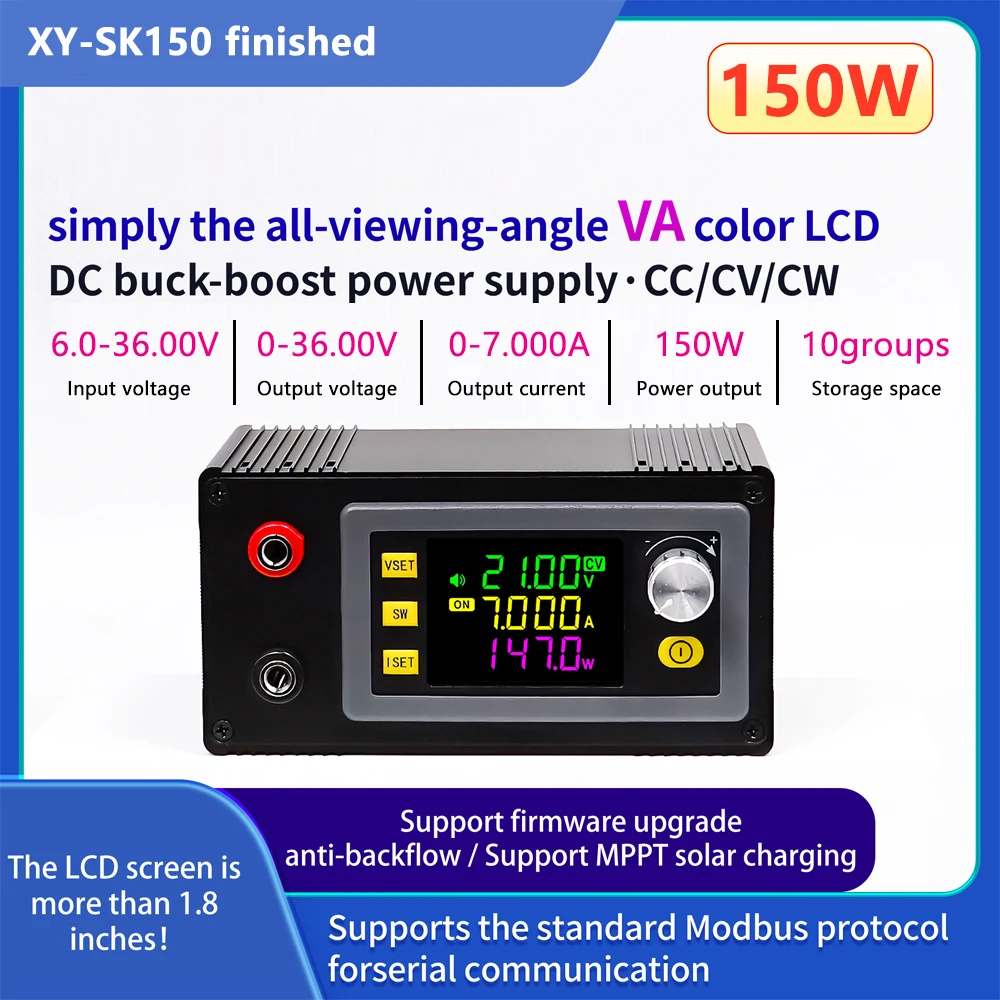 SK150 CNC adjustable voltage stabilized power supply constant voltage constant current solar charging module supports MPPT