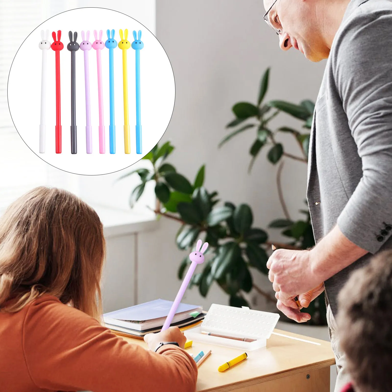 

16Pcs Rabbit Gel Pens Creative Long Ears Writing Stationery Lovely Roller Pens for Students School Office Student Stationery
