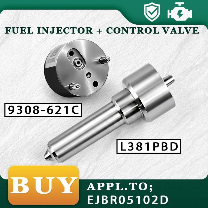 Combination of Common Rail Nozzle L381PBD And Control Valve 9308-621C For Fuel Injector EJBR05102D YF3033