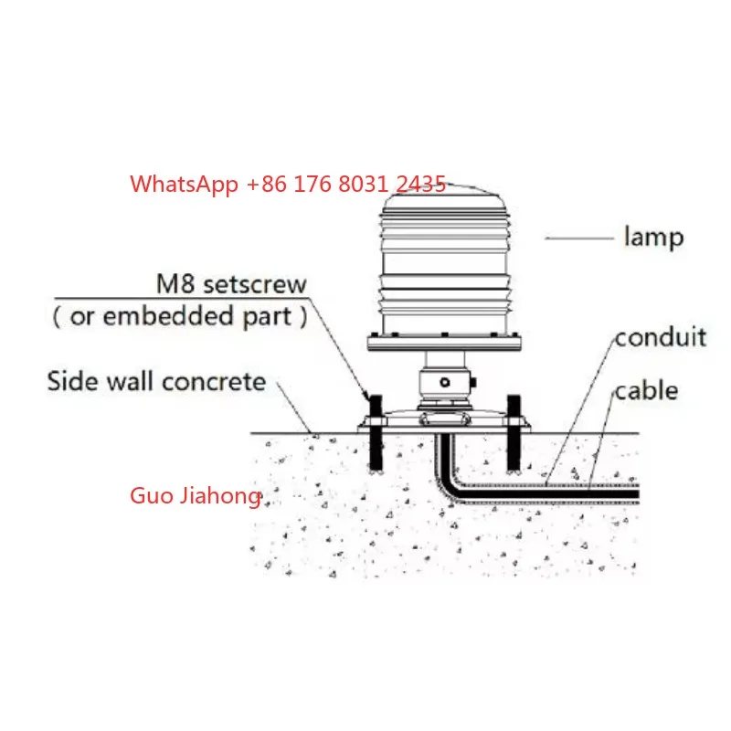 Helipad Elevated Light AC220V White or Green LED for FATO/TLOF Heliport Lighting System Complies with ICAO Annex 14 Volume II