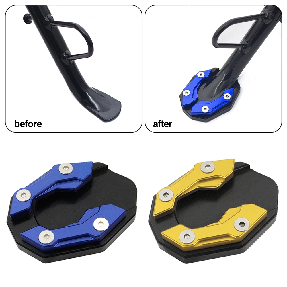 Aluminum Alloy Universal Motorcycle Bike Kickstand Extender Foot Side Stand Extension Foot Support Plate Motorbike Accessories