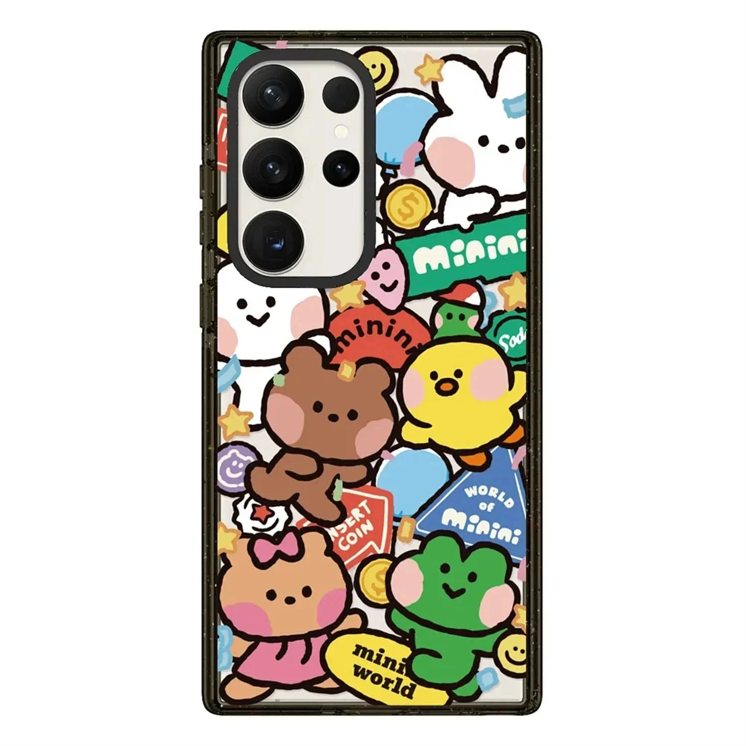 

Frog Animals Acrylic Black Border Case for Samsung Galaxy S22 S23 S24 Ultra S22+ S23+ S24 Plus Cover Protective Case