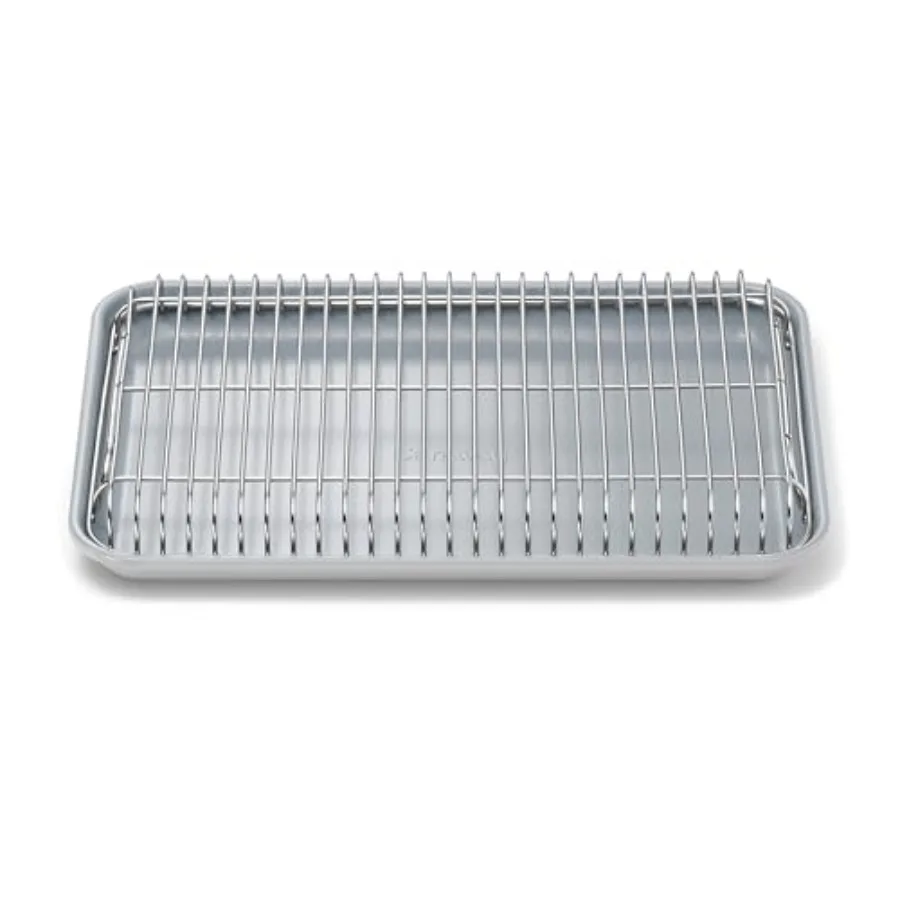 

Non-Stick Ceramic Baking Sheet and Cooling Rack - Ceramic Coated - Non-Toxic PTFE and PFOA Free - Perfect for Baking Roasting a