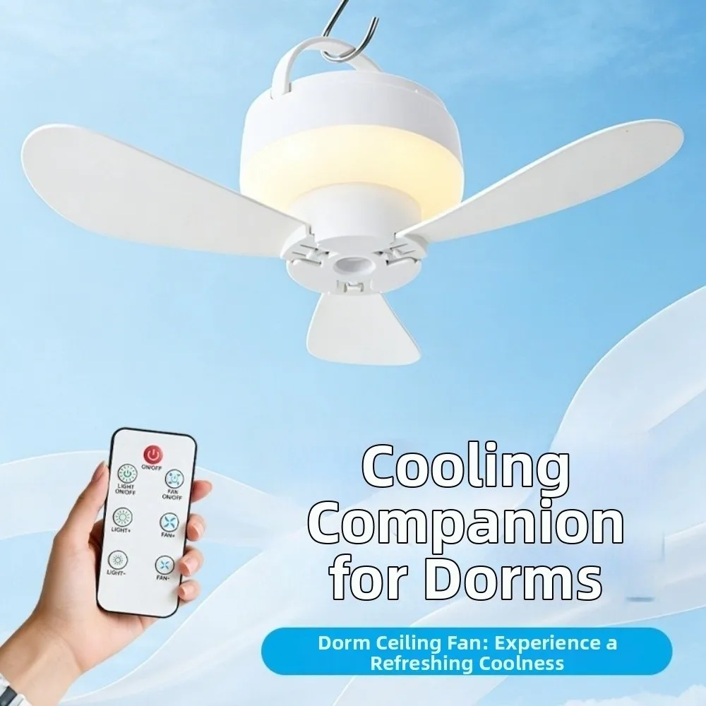 Silent Operation Ceiling Fan Light LED Light Energy Saving Hanging Fan Light Intelligent USB Rechargeable