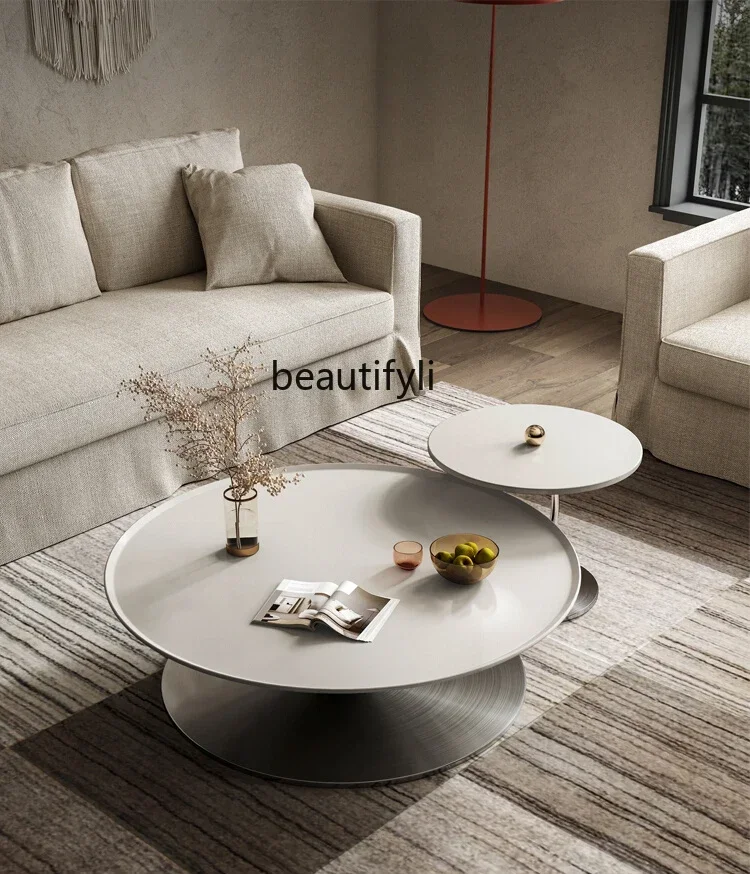 

Asmt51 Итальянский минималистичный журнальный столик, комбинация элитного художника, дома, гостиной, креативной краски, круглый кофе из нержавеющей стали