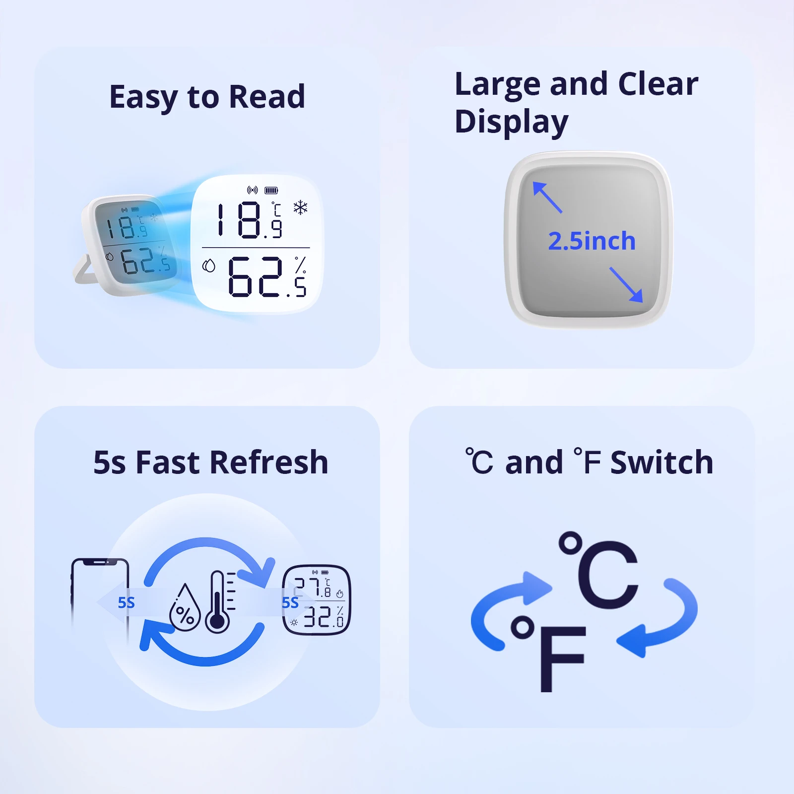 SONOFF SNZB-02D Zigbee Temperatura Sensor de Umidade Monitor de Automação Doméstica Inteligente em Tempo Real, Google Alexa Home Assistant Ewelink