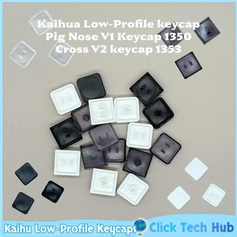 Kaihu Low-Profile Keycaps 20pcs 1350 Cross 1353 Keycaps Choc Keycap Kaihua V1v2 Ultra-Thin Keycaps Mechanical Keyboard Keycaps