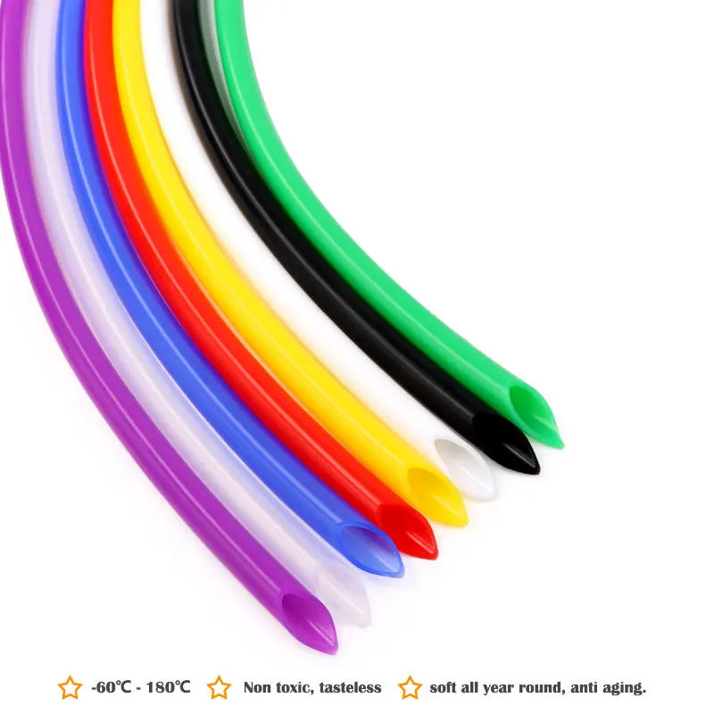 1Meter Silicone Tube ID 1 2 3 4 5 6 7 8 9 10 12 14 16 18 20 25mm Food Grade Soft Nontoxic Drink Pipe Aquarium Garden Water Hose
