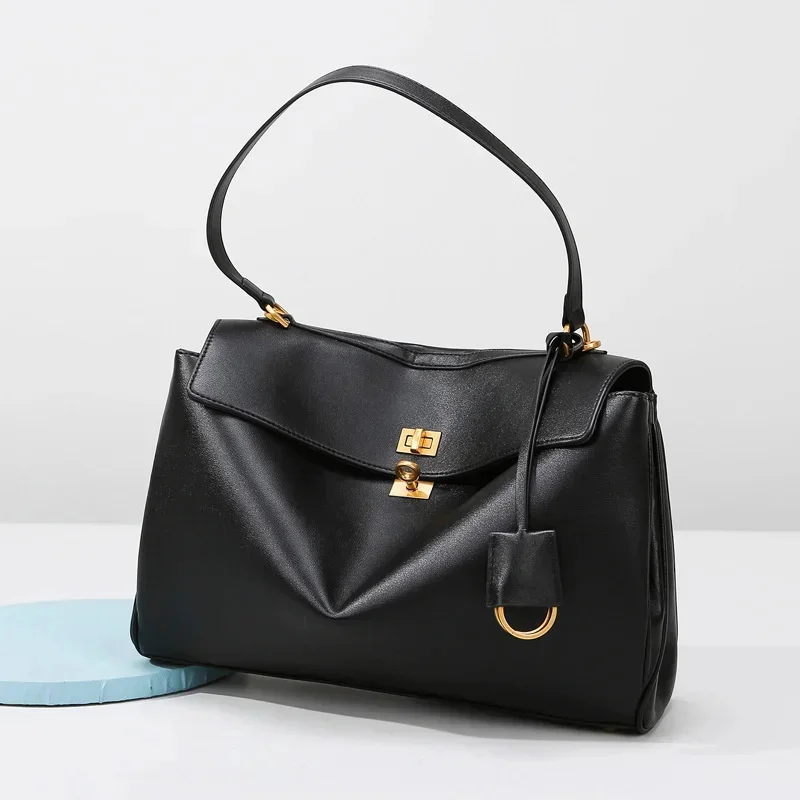 Large Capacity Tote Bag High Quality PU Leather Handbag Fashion Female Shoulder Bag Trend Luxury Design Women Business Briefcase