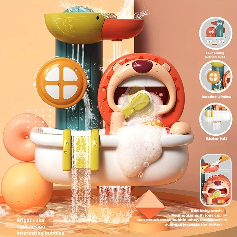 

Interactive Baby Bath Toys - Bathtub Water Play Toy with Splash Fun for Toddlers | Safe & Easy Clean