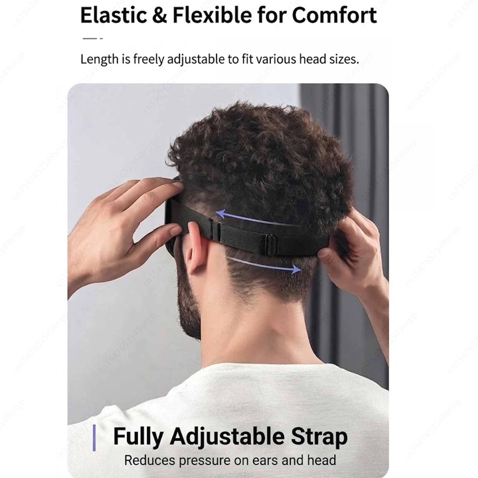 3D Sleep Mask Blackout Eye Masks for Sleep Breathable Soft Comfortable Eye Mask Adjustable Sleeping Mask Block Out Light Soft