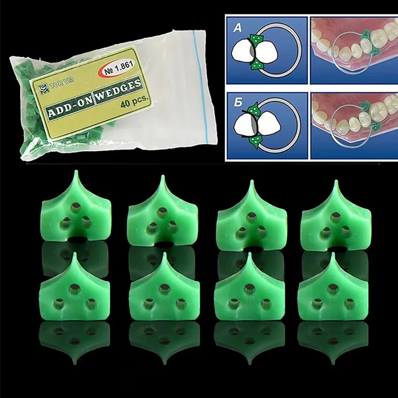 

40pcs/pack Dental Rubber Wedge Fixing Wedges Matrix Matrices Dam Composite Tooth Seperator Tools No 1.861 Dental Supplies