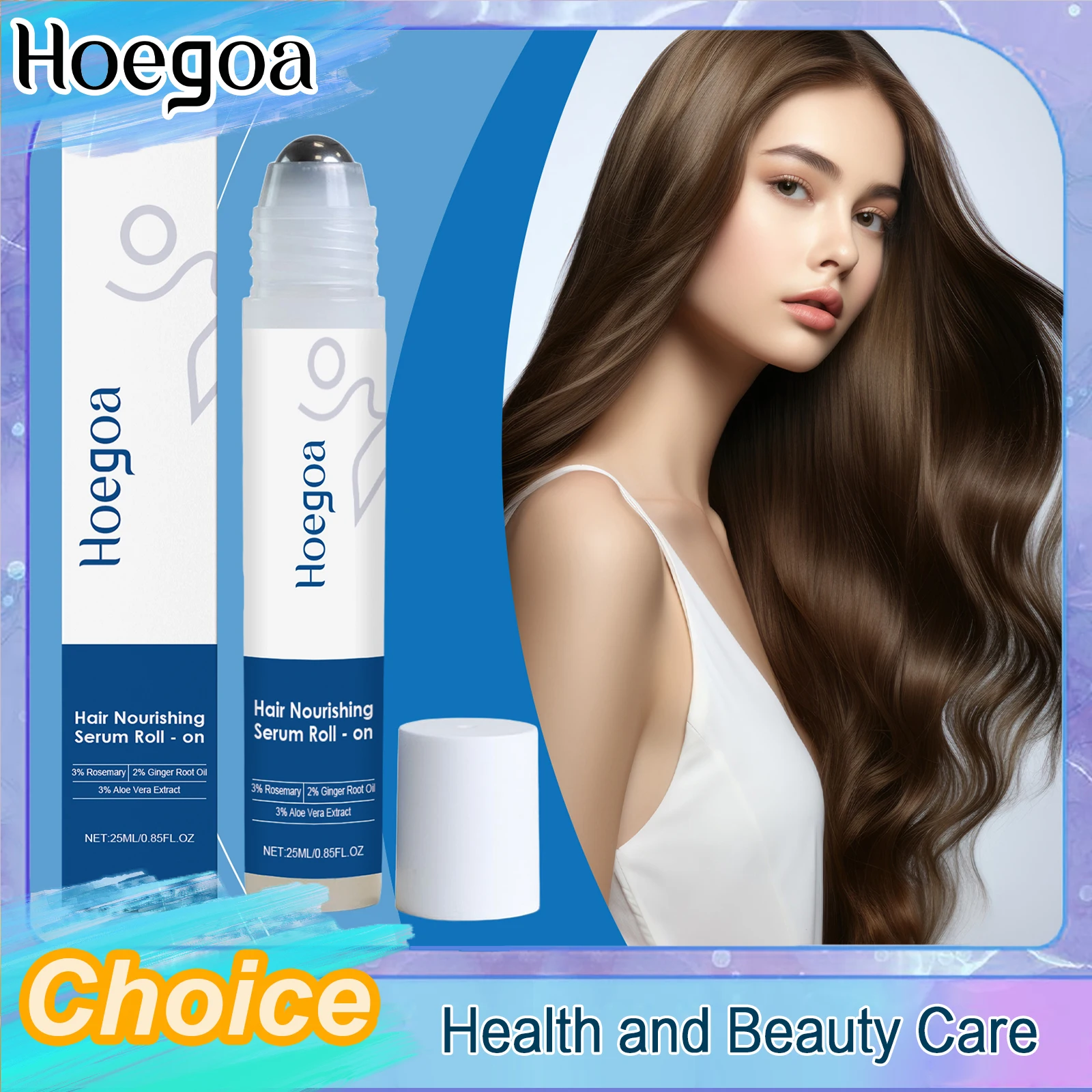Roll-On Rosemary Hair Serum Anti Increase Hair Density Scalp Care Nourishes And Strengthens Hair Roots Scalp Care Roller Ball