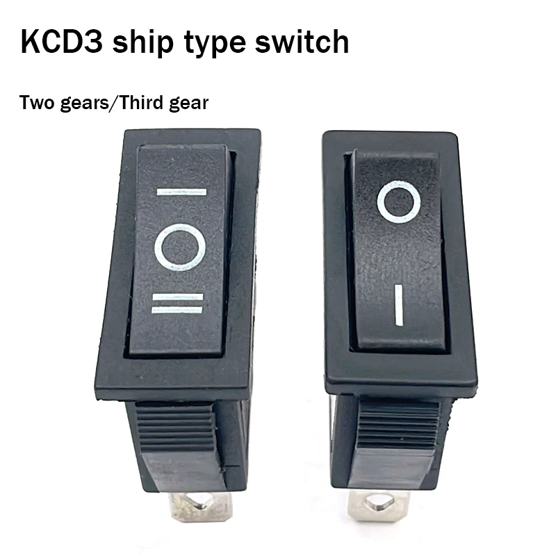 5 pcs x AC 15A 250V /20A 125V 3 Pin SPDT KCD3 ON-OFF-ON 3 Position BLACK Boat Rocker Switch