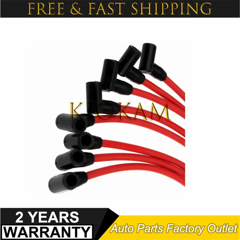 10 قطعة 10.5 مللي متر M12259C301 M-12259-C301 JDMSPEED سباق Lgnition أسلاك لفائف شرارة التوصيل الأسلاك لفورد F-150 1979-1995 5.0L 5.8L SBF