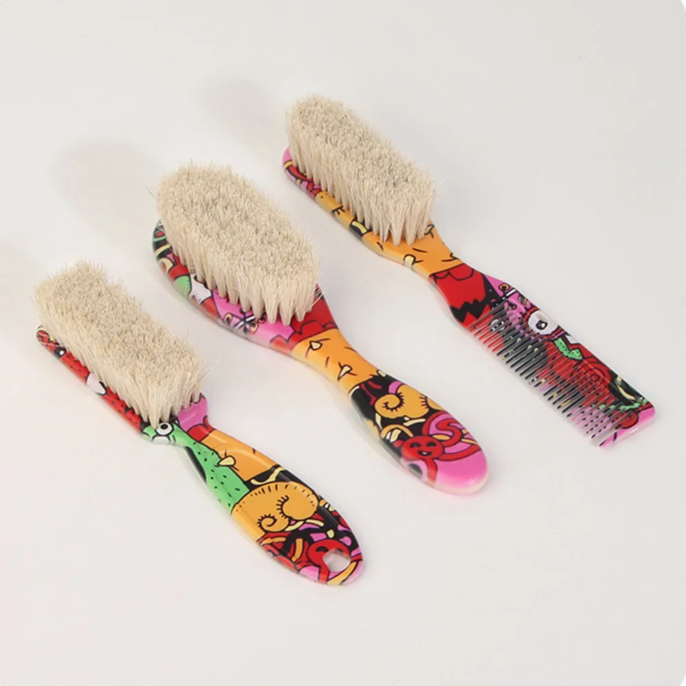 Professional ตัดผมแปรงทําความสะอาดผมผู้ชาย Horse Hair Bristle Beard แปรง Hairdressing คอ Duster หักใหม่ผมลบเครื่องมือ