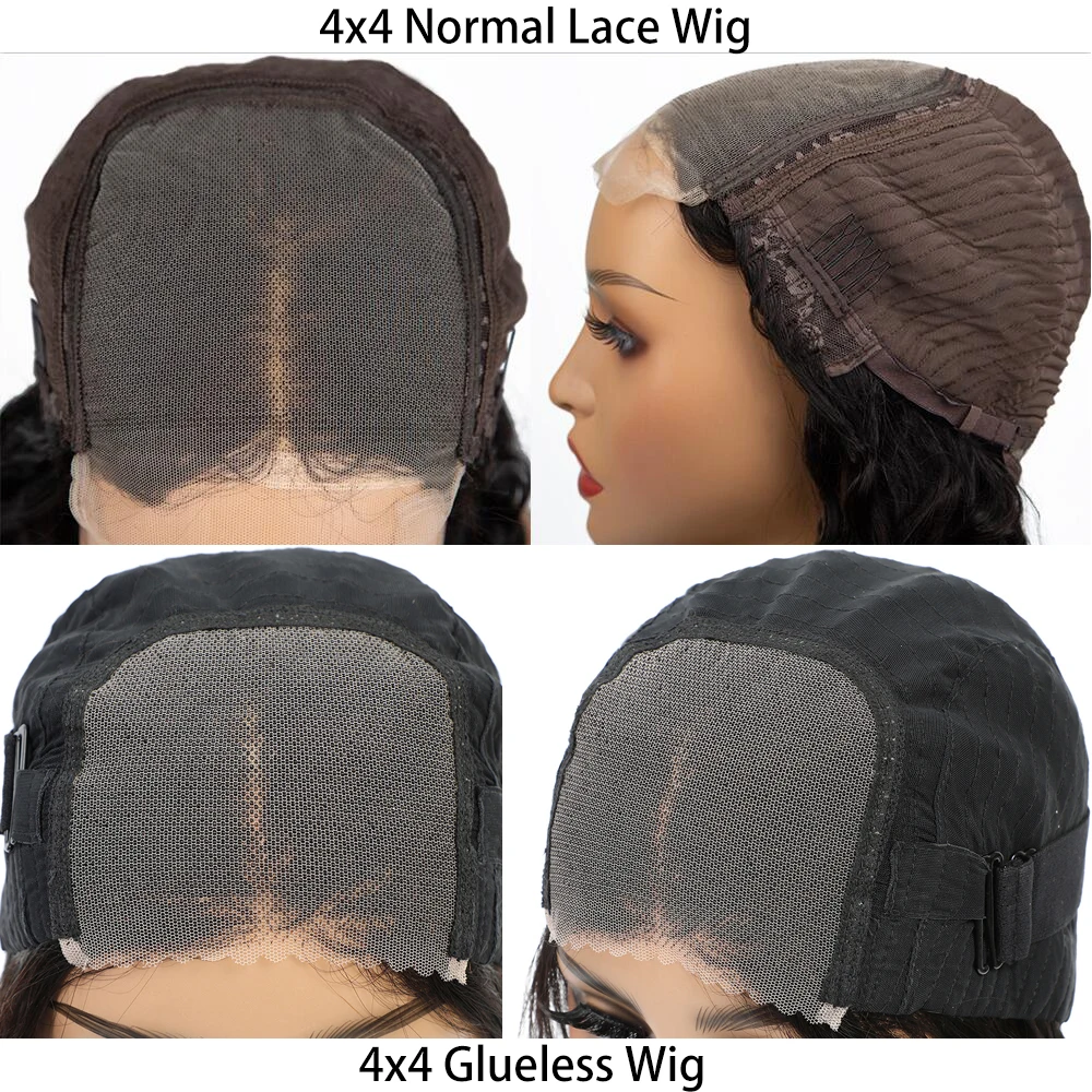 Kręcone Peruki Krótki Bob Ludzkie Włosy Peruka Pre Plucked Water Curly Lace Front Wig Deep Wave Lace Frontal Wigs 4x4 Closure Bob Lace Wigs