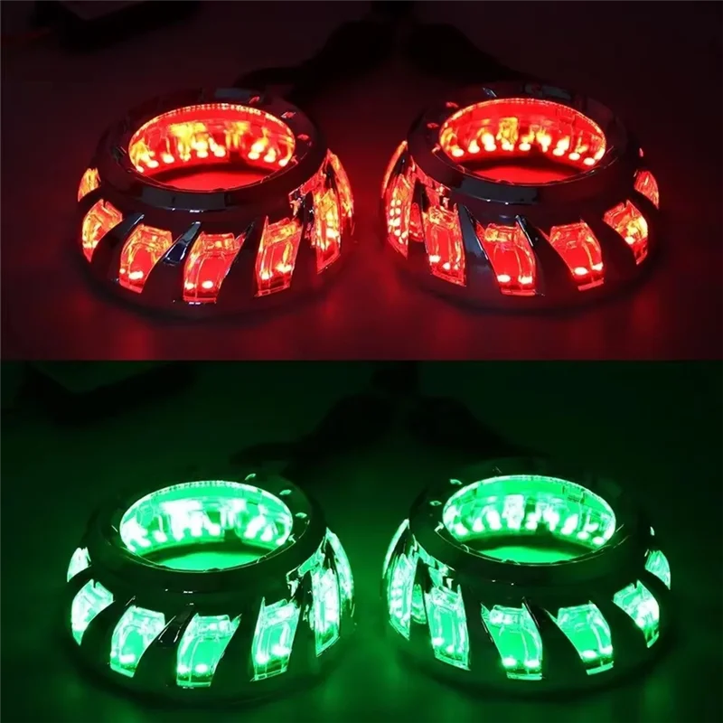 

Reliable-Headlight Modification Accessory LED Projector Lens Spiral Shroud APP RGB Integrate Daylight Cover
