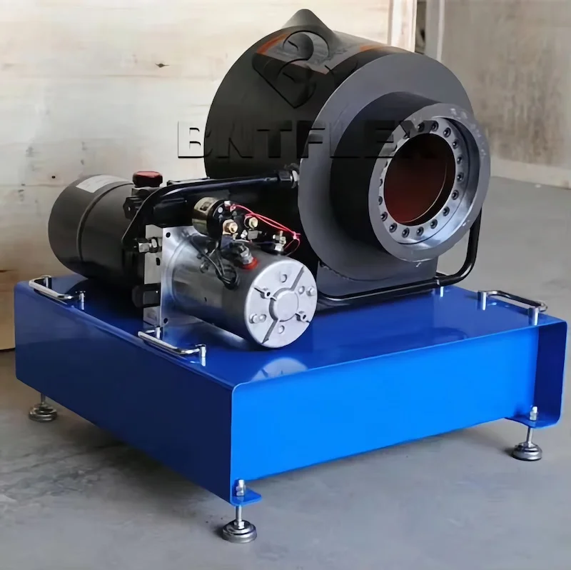 on-site 12V mobile car high pressure hose crimping machine up to 2 inch 4 wires hydraulic hose