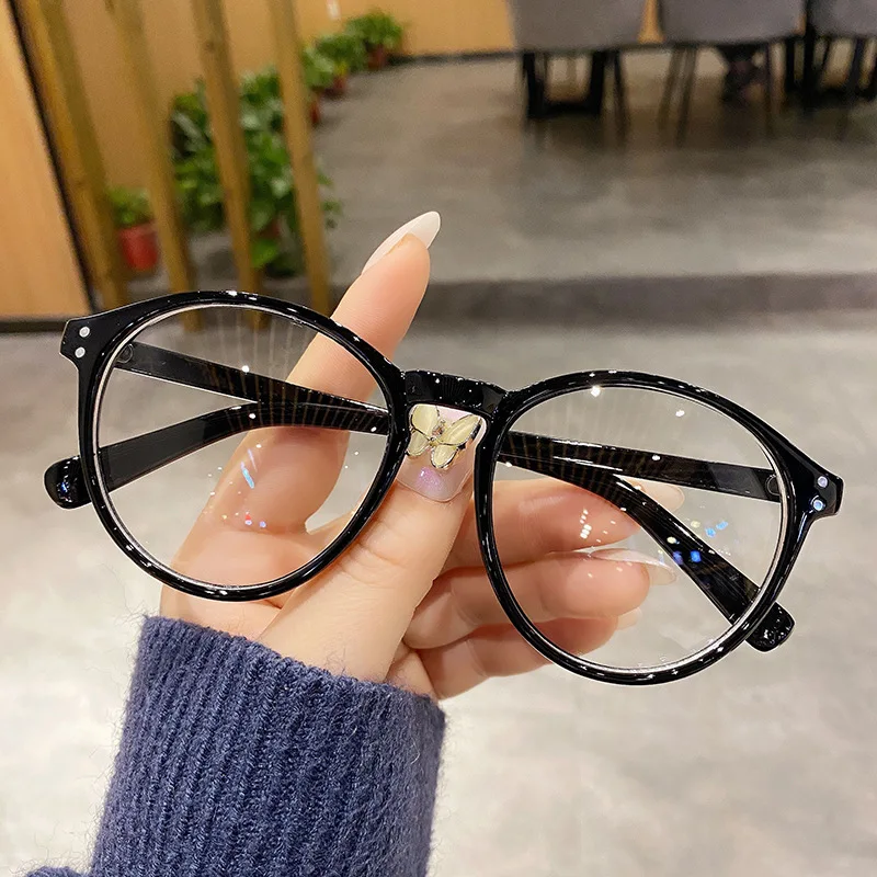 Gafas de miopía para mujer, gafas graduadas con montura de leopardo, gafas antiluz azul para ordenador, gafas de estilo coreano con montura grande, 2022