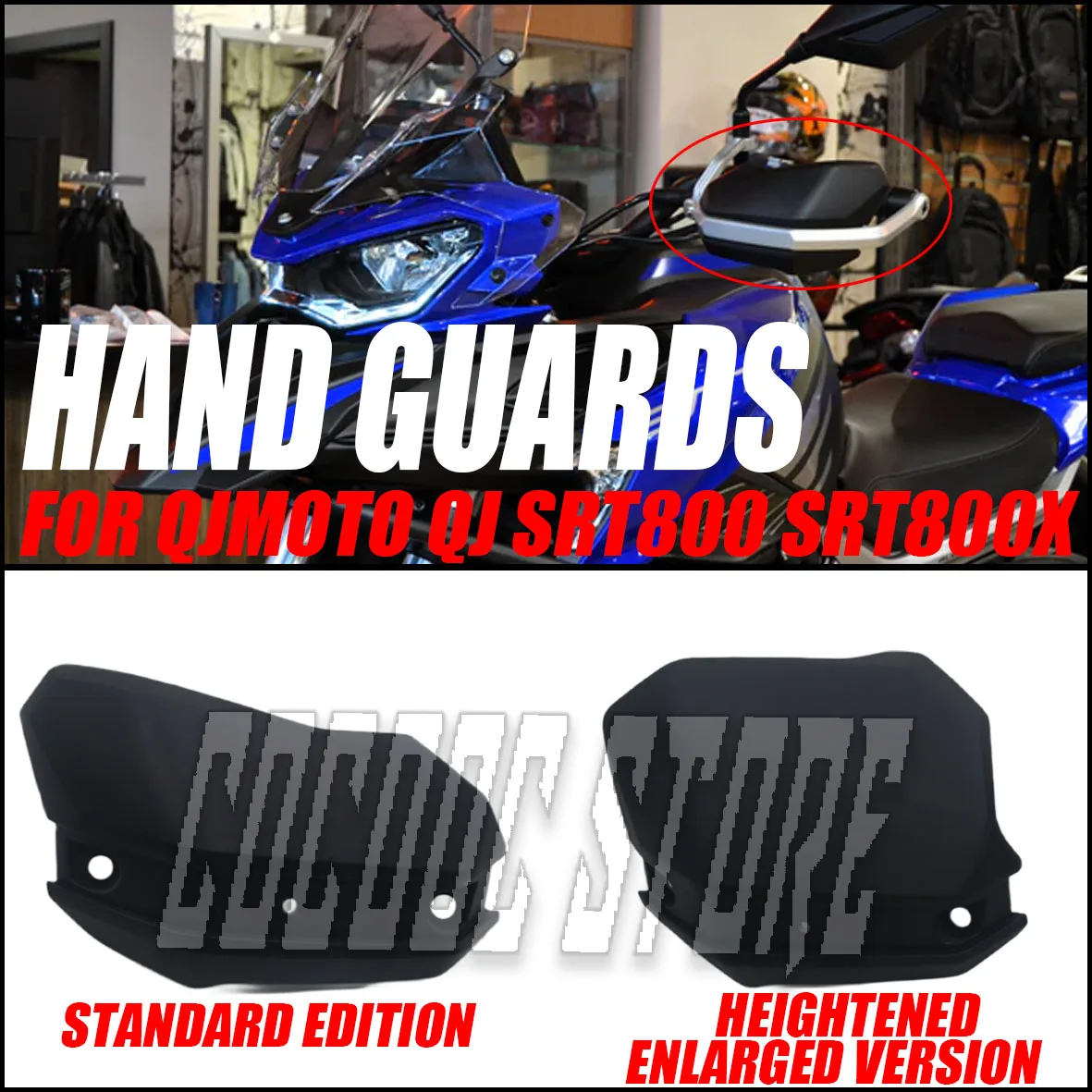 

Motorcycle Handguards New Improved Height and Width Handguards Suitable for QJMOTO QJ SRT800 SRT800X