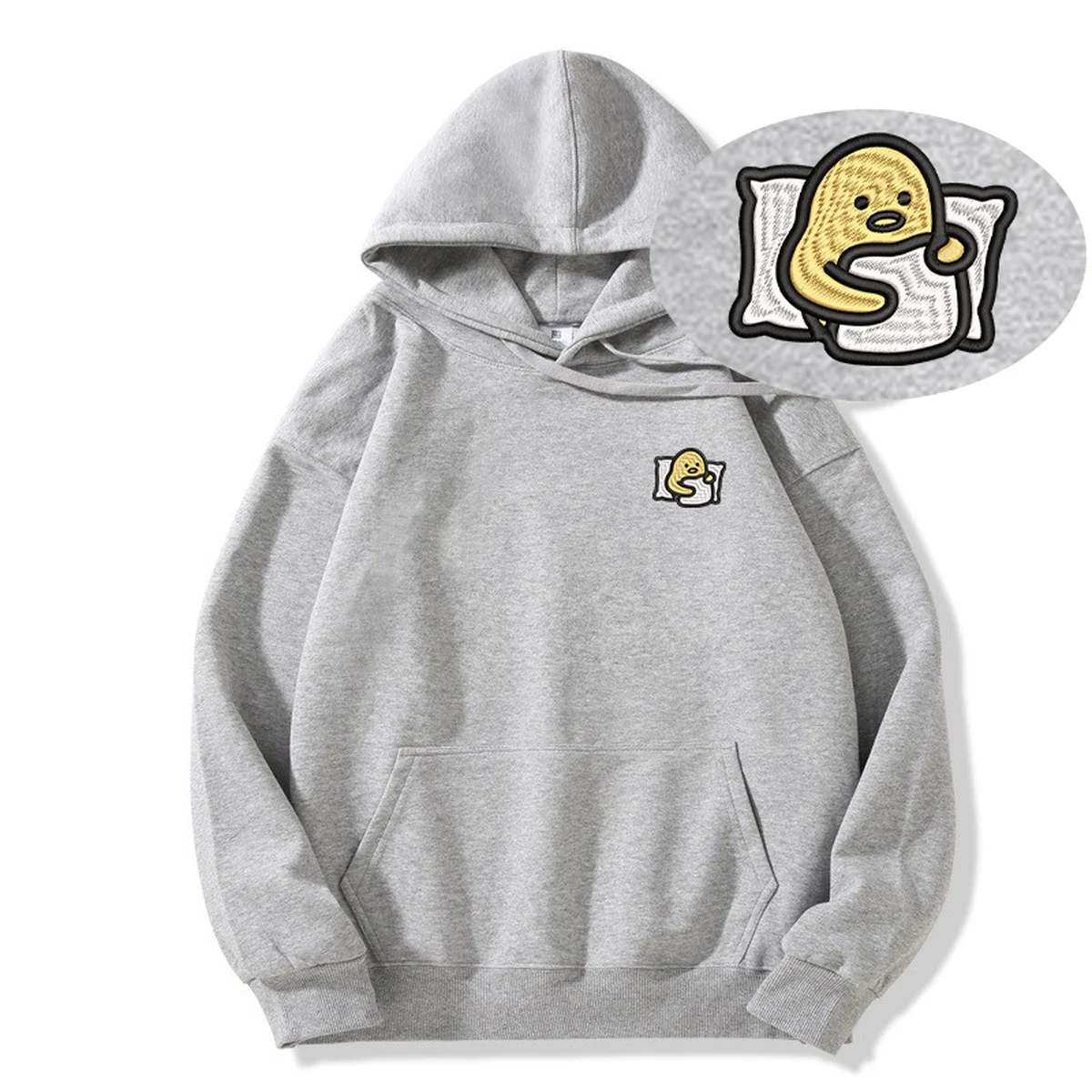 Luxury Lazy Egg Embroidery Sweatshirt | y2k Streetwear - man clothing, sudaderas, Hunting, Embroideried, Hoodie, Hoodies, girls