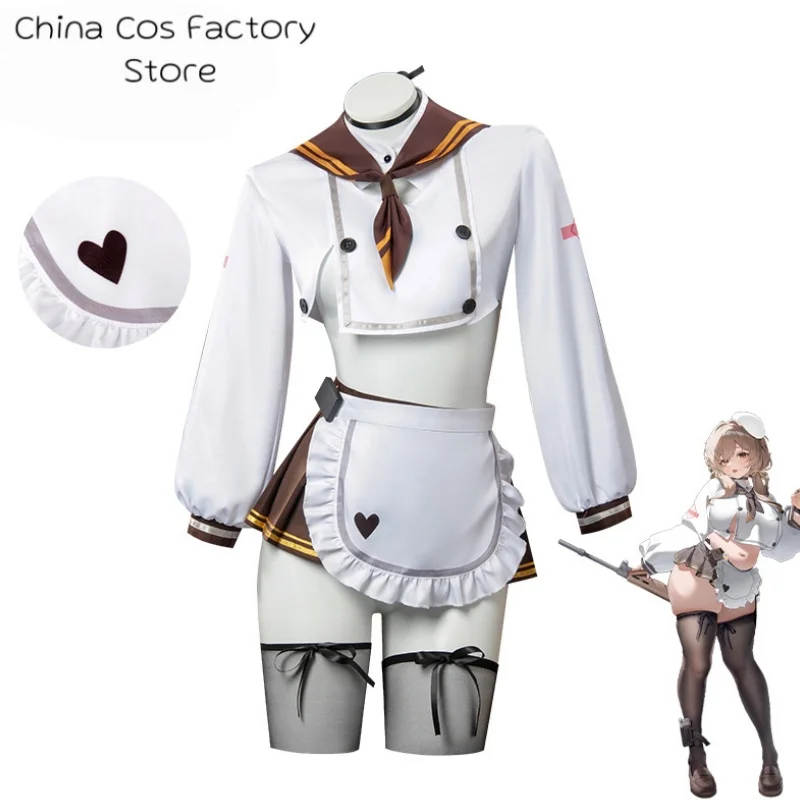 

Anime Game NIKKE：The Goddess Of Victory Bready Cosplay Costume Sweet Midriff Sexy Kawaii Dress Lolita BBW Girls Halloween party