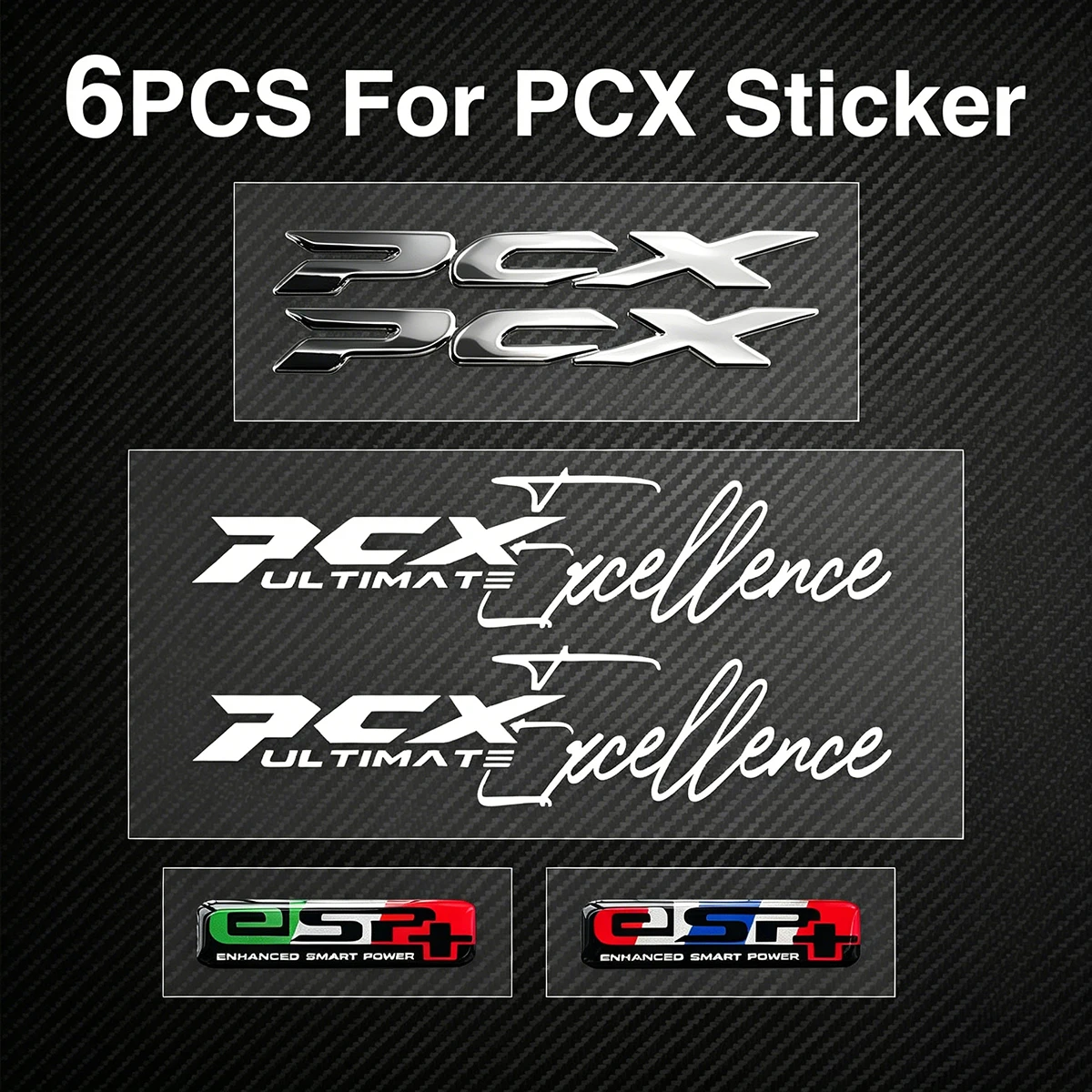 3D PCX Emblem Motorcycle Badge Logo for PCX125 PCX150 PCX160 Reflective Epoxy Stickers Moto Scooter Side Body Accessories Decals