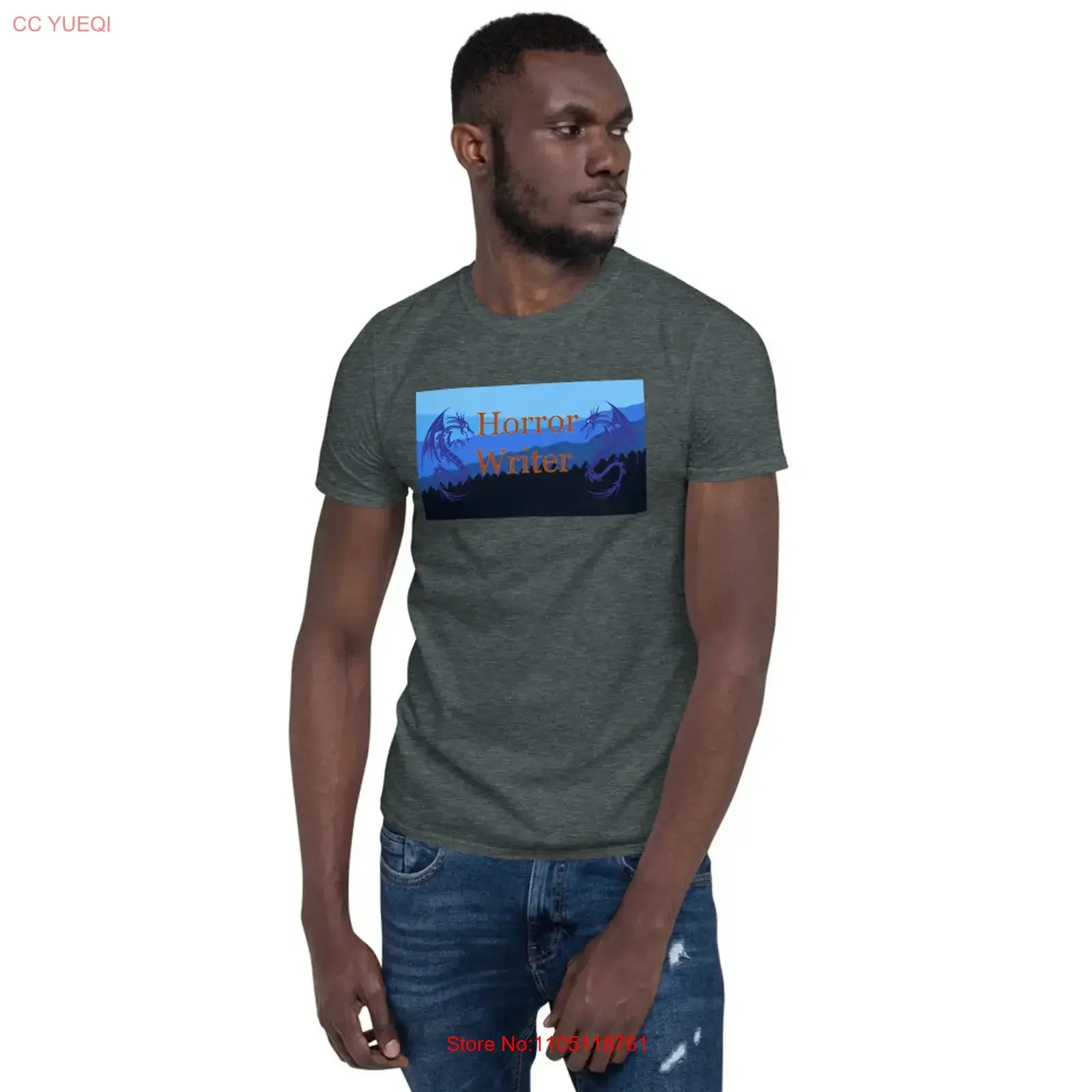 Horror Writer Blueridge Dragon  T Shirt vintage Washed Stylish Versatile homme streetwear Unisex graphic Stretched