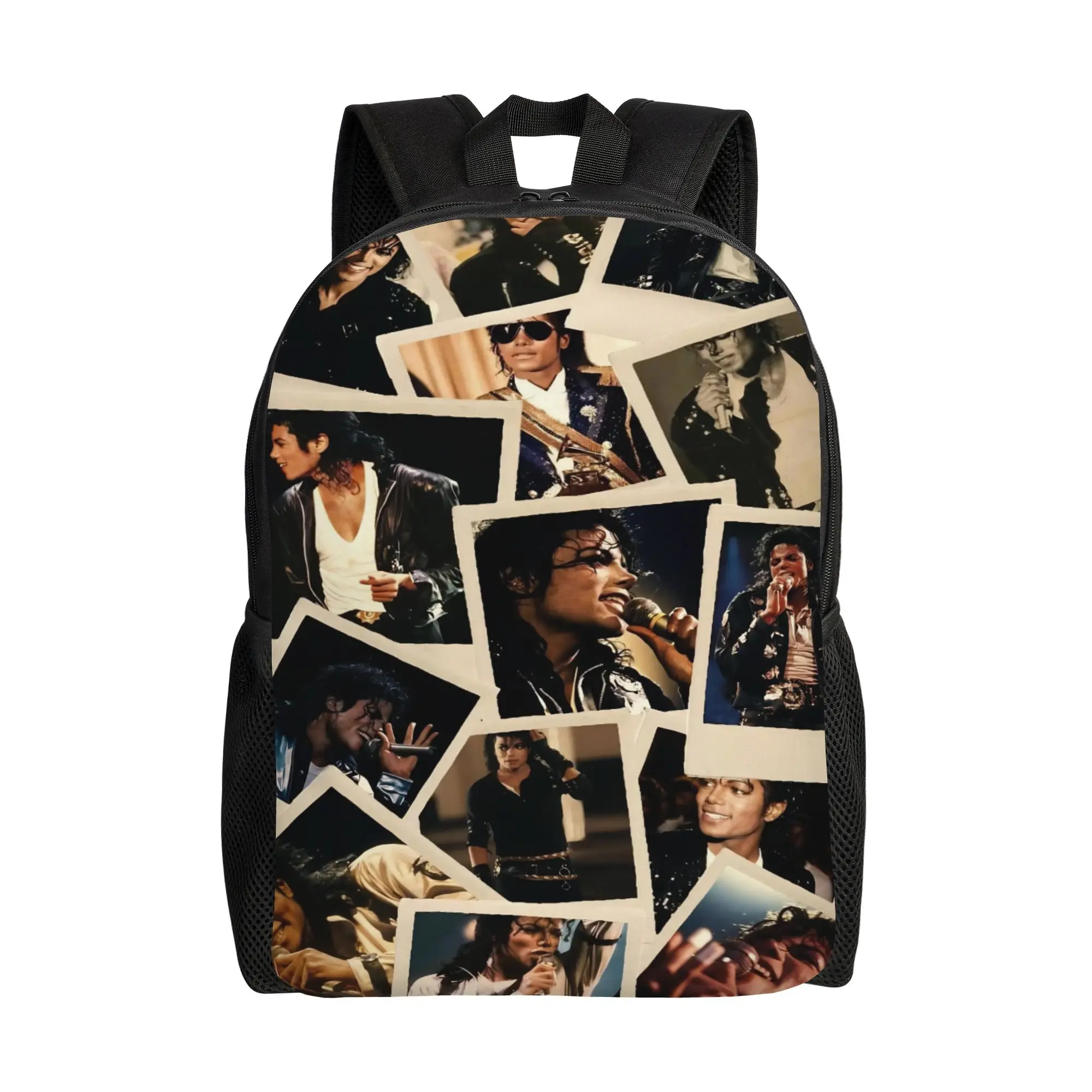 M-Michaels MJ King Music Casual Backpack Gift High School Work  Daypack for Men Women College Shoulder Bag