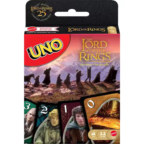 Original Mattel Games UNO The Lord of The Rings 112 Playing Card Game Deck Poker Board Games Christmas Gift for Kids Adults