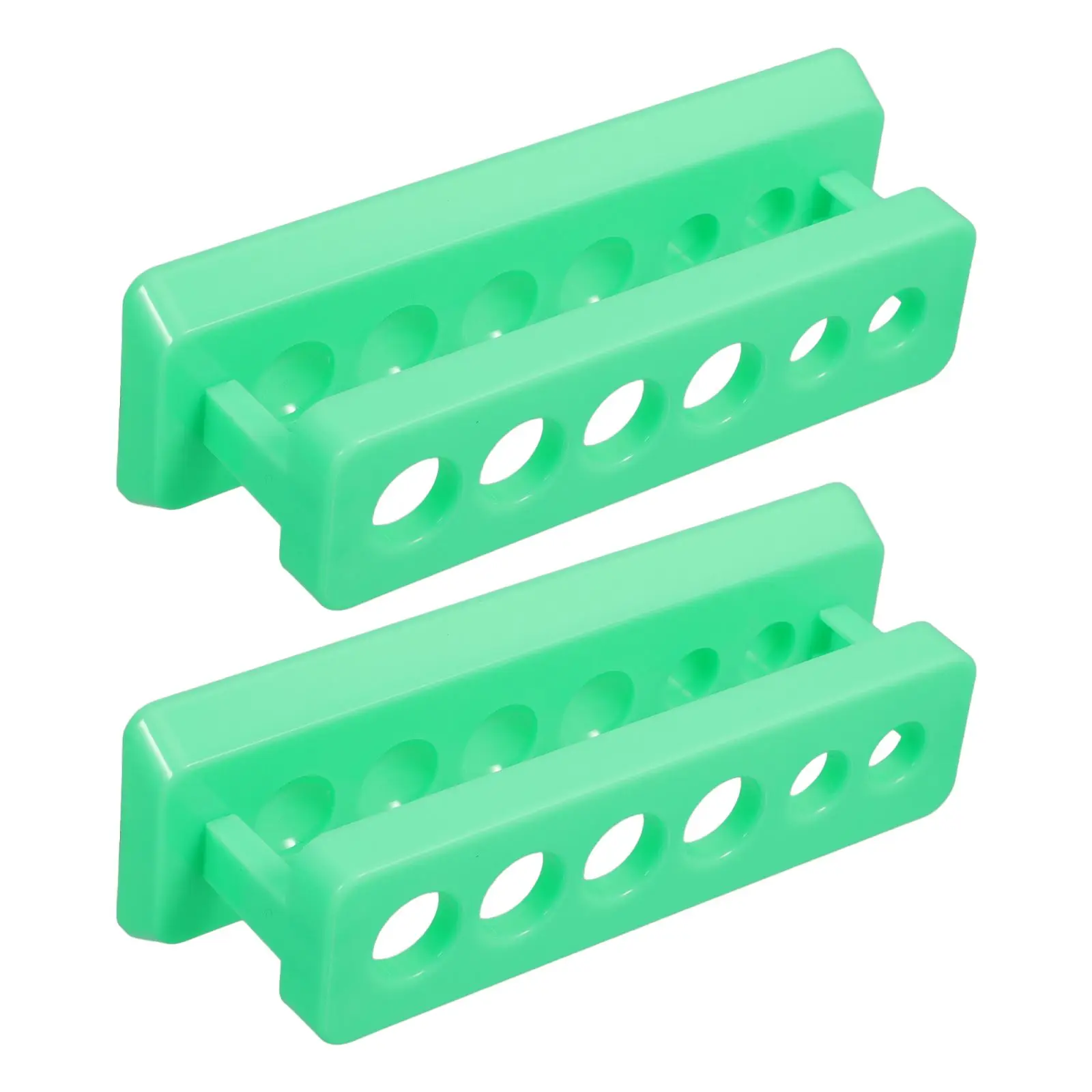 2Pcs Test Tube Rack 6Hole Plastic Laboratory Stand Green Compact Size Sturdy Construction Versatile Design Tube Racks Storage
