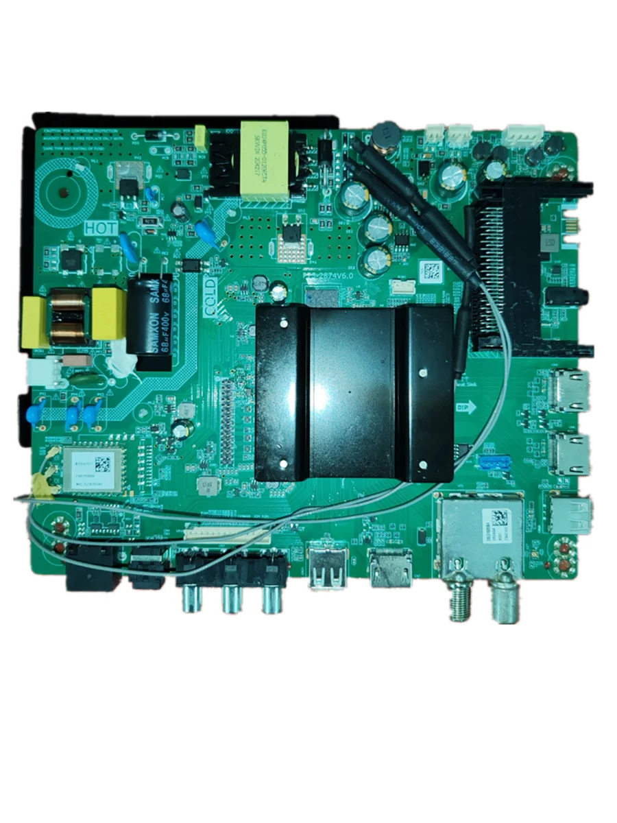 ¡Envío gratis! Placa base de TV de red WiFi 3 en 1, P75-2874V6.0, probada bien con 35-42v, 600Ma, 1,5G + 8G de memoria
