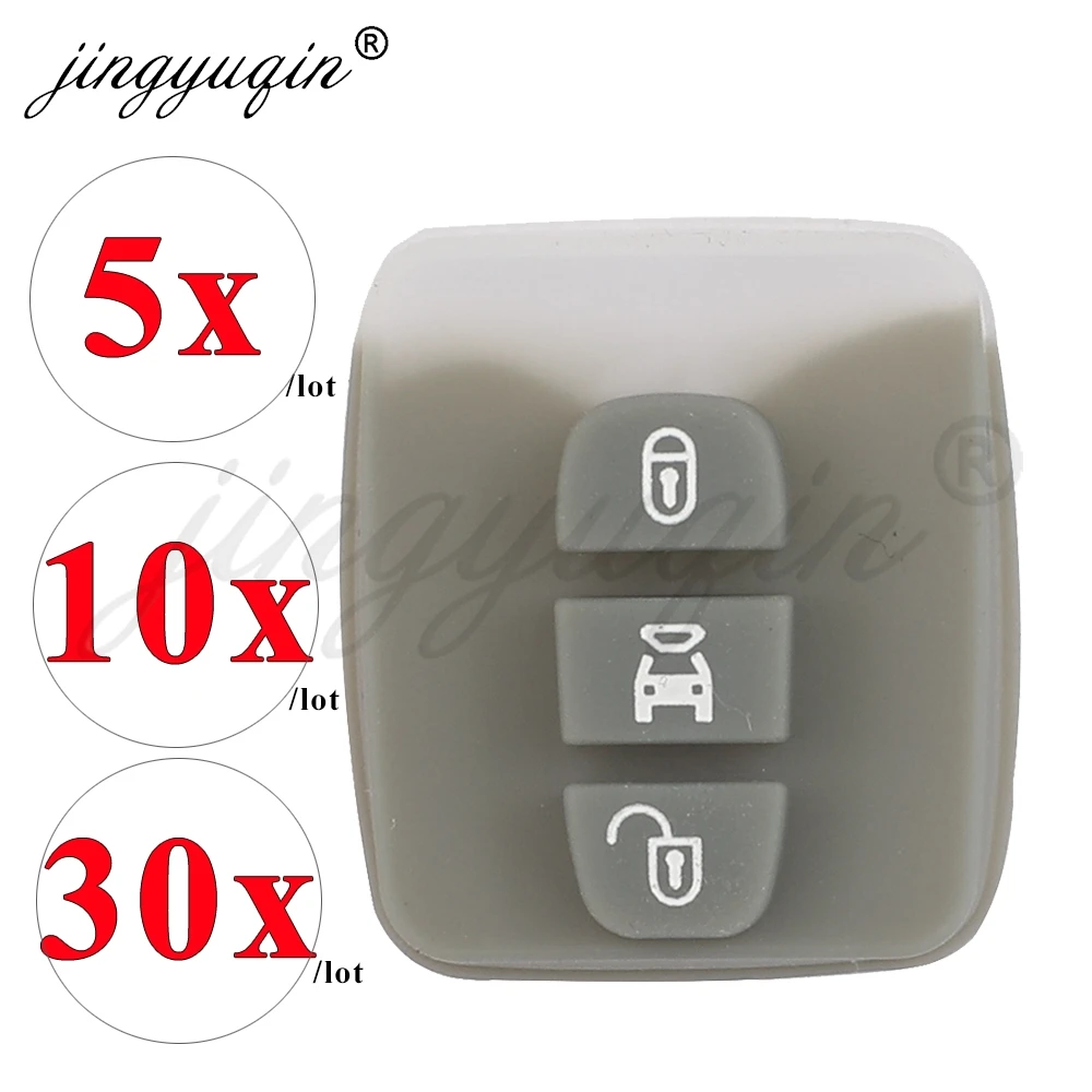 

jingyuqin5/10/30 Car Key Rubber Pad Case For Chevrolet Captiva Blank Inner Keys Casing Cover 2/3 Buttons Replacement